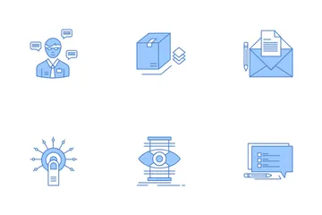 Kundenbeziehungen und Mitarbeitervorteile Icon Pack