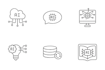 Künstliche Intelligenz 3 Symbolpack