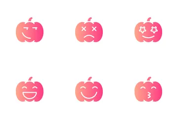 Kürbis-Emoticon Icon Pack