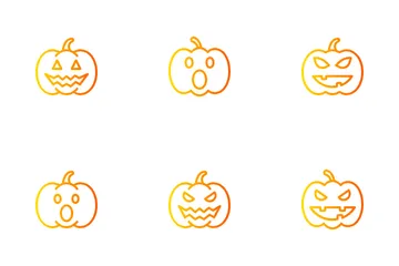 Kürbis Halloween Symbolpack