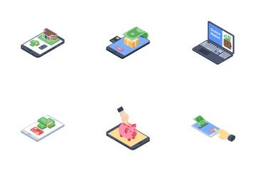 La banca móvil Paquete de Iconos