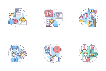 La búsqueda de empleo Paquete de Iconos