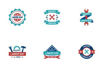 Labor Day Labels Icon Pack
