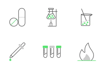 Laboratório de química Pacote de Ícones