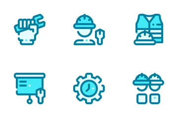 Labour Day Blue Icon Pack
