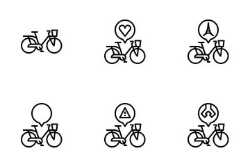 Ladies Cycling Life Icon Pack