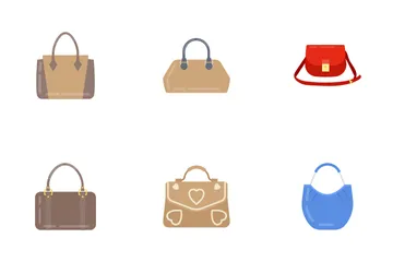 Ladies Handbags Flat Icons Icon Pack