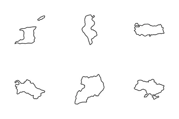 Länderkarten Symbolpack