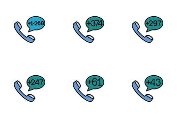 Landesvorwahl Symbolpack