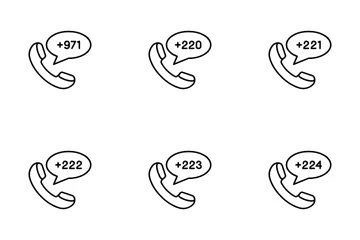 Landesvorwahl Symbolpack