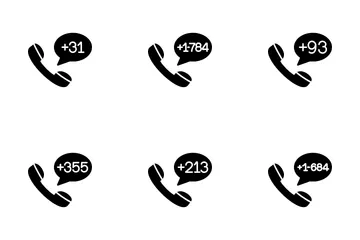 Landesvorwahl Symbolpack