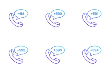Landesvorwahl Symbolpack
