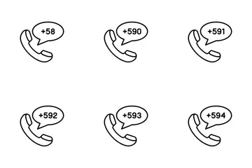 Landesvorwahl Symbolpack