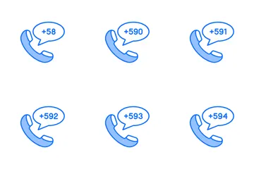 Landesvorwahl Symbolpack