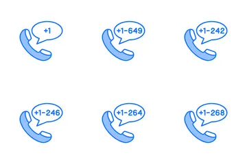 Landesvorwahl Symbolpack