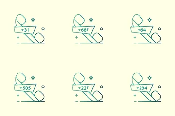 Landesvorwahl Symbolpack