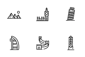 Landmark Outline Icon Pack