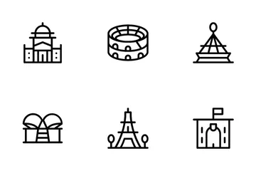 Landmarks And Monuments Icon Pack