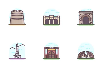 Landmarks And Universities Icon Pack