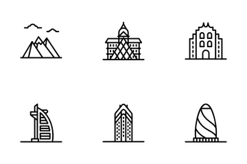 Landmarks And Universities Icon Pack