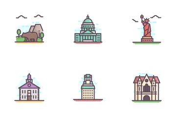 Landmarks And Universities Icon Pack