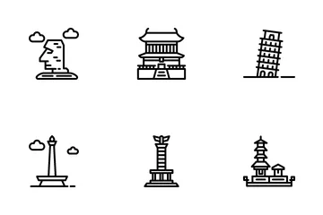 Landmarks Monuments Icon Pack