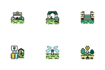 Landscape Design And Accessories Icon Pack