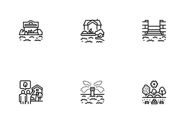 Landscape Design And Accessories Icon Pack