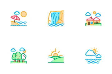 Landscape Travel Place Icon Pack