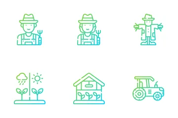 Landwirtschaft Gradient Evecons Icon Pack