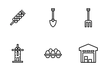 Landwirtschaft und Ackerbau Symbolpack