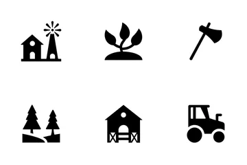 Landwirtschaft und Ackerbau Symbolpack