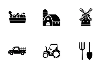 Landwirtschaft und Ackerbau Symbolpack