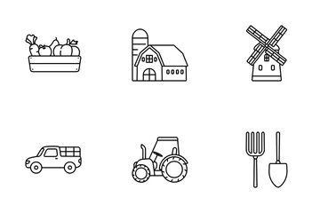 Landwirtschaft und Ackerbau Symbolpack