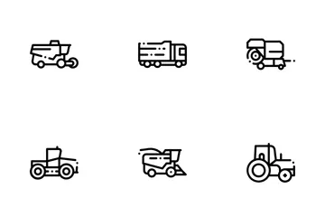 Landwirtschaftliche Fahrzeuge Symbolpack