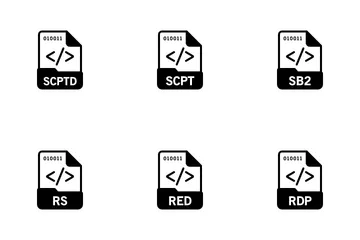 Format de fichier du langage de programmation et des scripts Pack d'Icônes