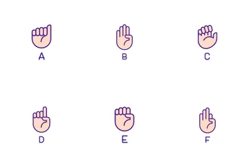 Langue des signes américaine Pack d'Icônes