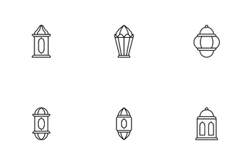 Lanterna Árabe Pacote de Ícones