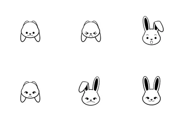 Emoji Lapin Pack d'Icônes