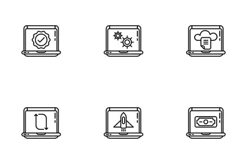 Laptop e ferramentas Pacote de Ícones