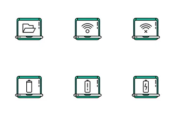 Laptop e ferramentas Pacote de Ícones