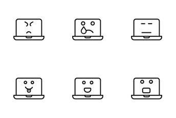 Laptop Emoji Icon Pack