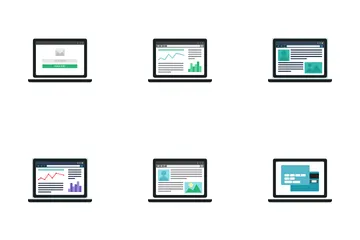 Laptop Webpages Icon Pack