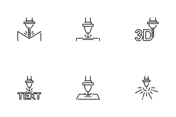 Laser schneiden Symbolpack