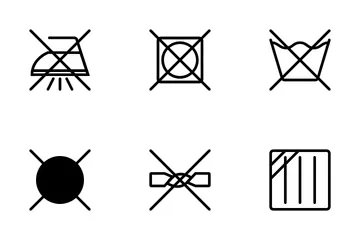 Laundry Symbols Icon Pack