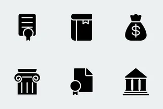 Law And Justice Glyphs Icons