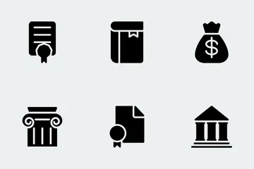 Law And Justice Glyphs Icons Icon Pack