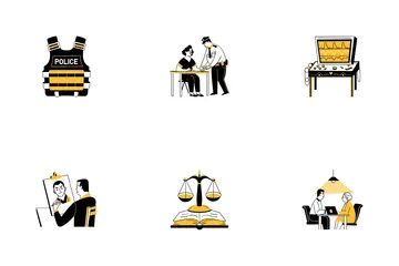 Law Drawing Icon Pack