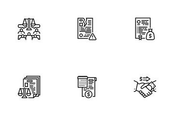 Law Justice Dictionary Icon Pack