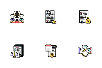 Law Justice Dictionary Icon Pack